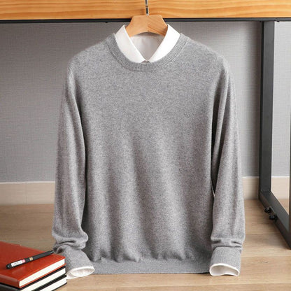 Klassischer Rundhals Pullover für Herren – Eleganter Strickpullover für Alltag & Büro