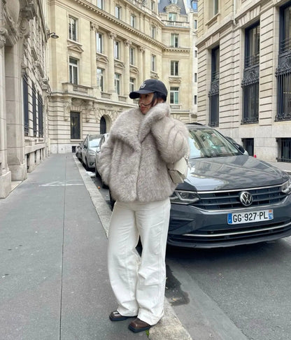 Macy | Luxuriöse Kunstfell-Jacke – Stilvoll, Kuschelig und Zeitlos