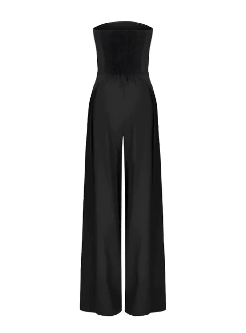 Eleganter trägerloser Jumpsuit für Damen – Weit geschnitten für den Sommer