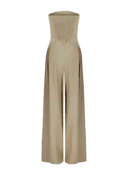 Eleganter trägerloser Jumpsuit für Damen – Weit geschnitten für den Sommer