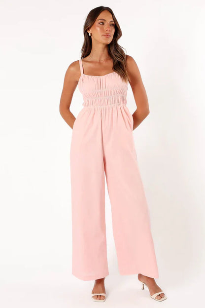 Laura | Eleganter Ärmelloser Jumpsuit mit Weiten Beinen für Frauen