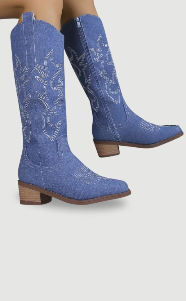 Kesha | Cowboy-Boots aus Denim