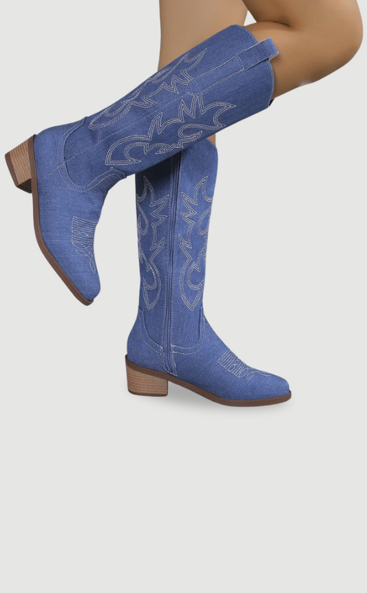 Kesha | Cowboy-Boots aus Denim