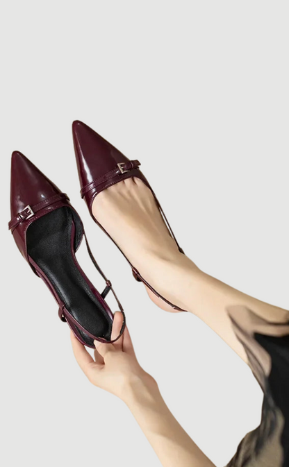 Kira | Lackleder Sandalen mit Mittlerem Absatz