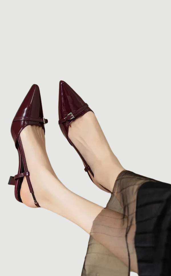 Kira | Lackleder Sandalen mit Mittlerem Absatz