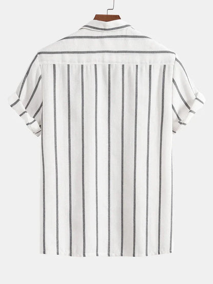 Klassisches Herren Sommer-Set mit Streifen | Hemd & Shorts