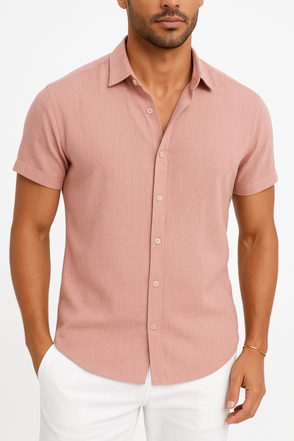 Kurzarm Sommerhemd mit modernem Kragen und klassischem Schnitt für stilvolle Outfits