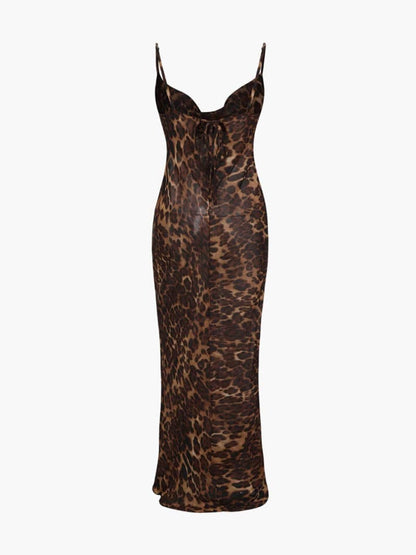 Theresia | Durchsehen Leopard-Maxikleid – Wild & Verführerisch