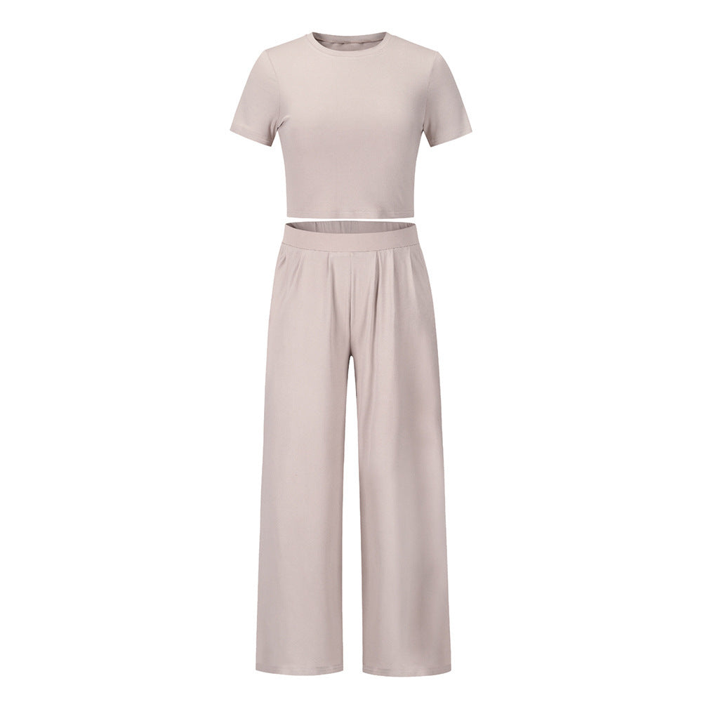 Luna | Elegantes Zweiteiler-Set mit Crop-Top & Palazzo-Hose