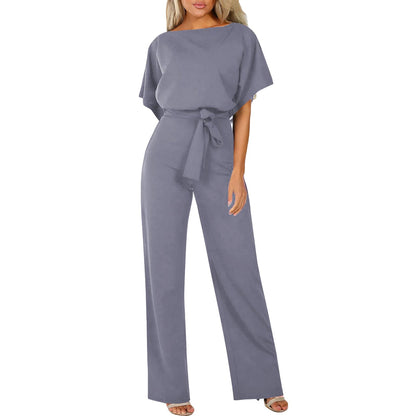 Eleganter Jumpsuit mit Taillengürtel – Figurbetont & Stilvoll