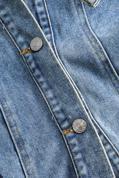 Jade | Patchwork-Jacke mit Denim- und Nylon-Elementen – Lässig und individuell