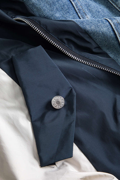 Jade | Patchwork-Jacke mit Denim- und Nylon-Elementen – Lässig und individuell