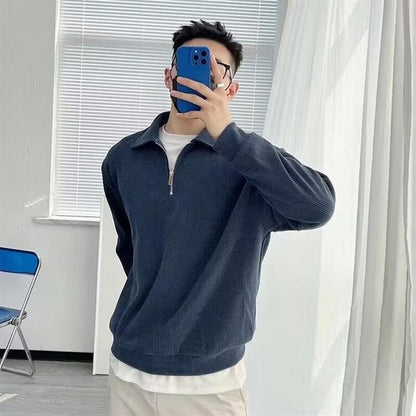 Strickpullover mit Reißverschlusskragen – Stilvoll & Bequem