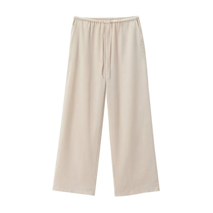 Elegantes Zweiteiler Set mit Bindegürtel und weiter Hose – Moderner Alltagsstil