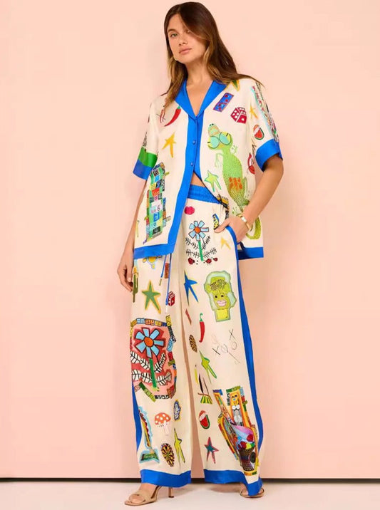 Ulrica | Schickes zweiteiliges bedrucktes Co-Ord Set