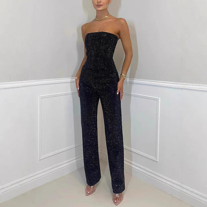 Strapsloser Denim Jumpsuit – Eleganter Einteiler mit figurbetontem Schnitt