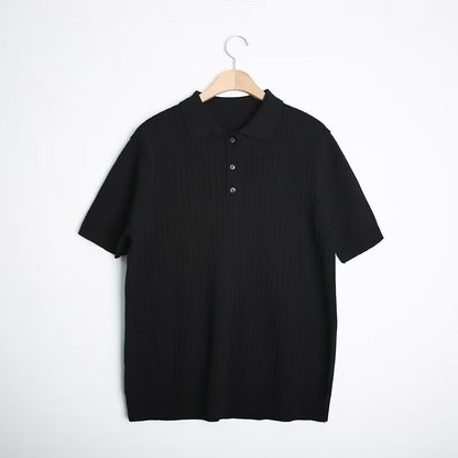 Klassisches Polo Shirt mit Strukturmuster und modernem Schnitt