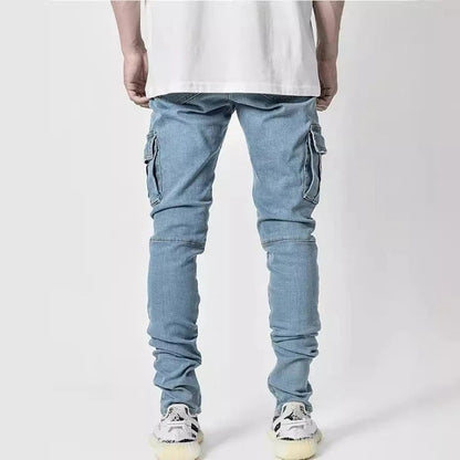 Cargo Jeans mit Mehrfachtaschen – Urban Streetwear Hose für Alltag & Freizeit