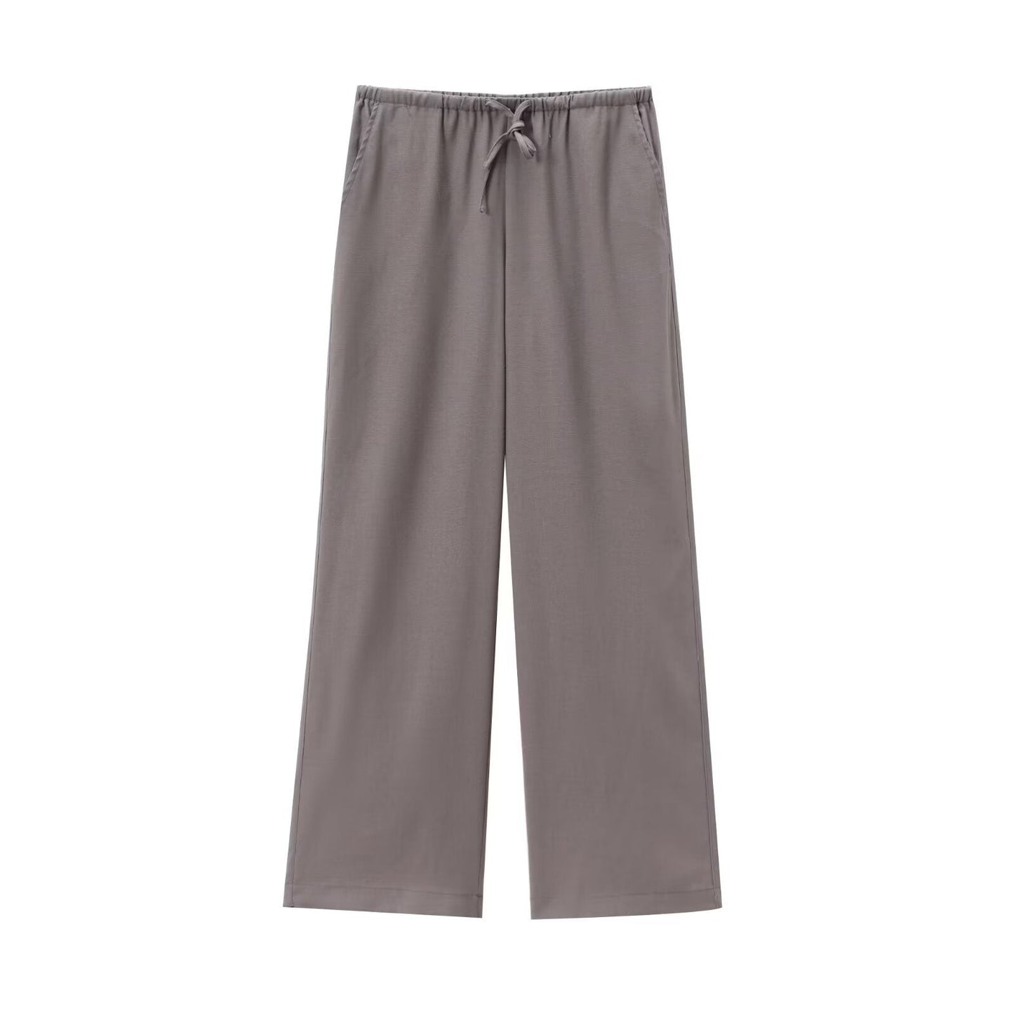 Elegantes Zweiteiler Set mit Bindegürtel und weiter Hose – Moderner Alltagsstil