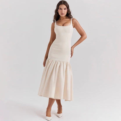 Evelyn | Elegantes Rüschen-Maxikleid für stilvolle Anlässe
