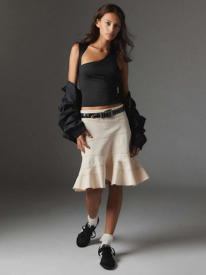 Odilia | Chic Ein-Schulter-Ausschnitt Tank Top