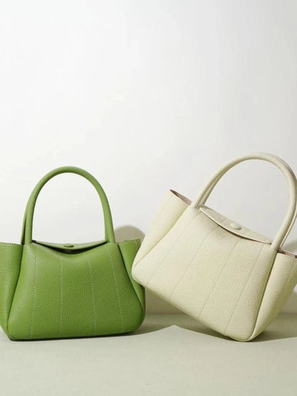 Beatrix | Stilvolle grüne Leder-Tasche mit minimalistischem Design
