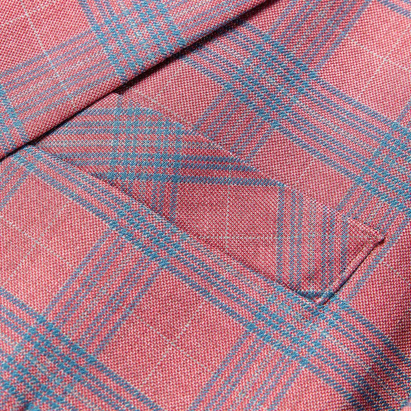 Guillano | Eleganter Karo-Blazer in Rosa