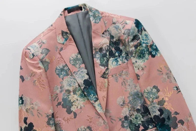 Mace | Eleganter Blumen-Blazer für Herren – Der perfekte Statement-Look
