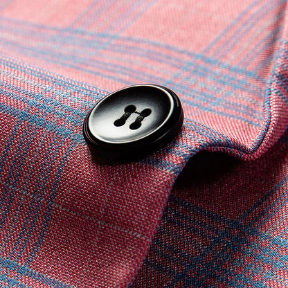 Guillano | Eleganter Karo-Blazer in Rosa