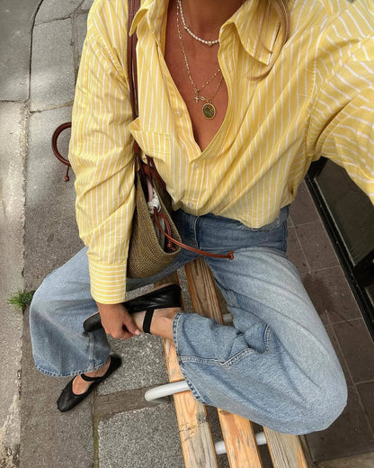 Gestreifte Damenbluse – Luftig, Modern & Vielseitig kombinierbar