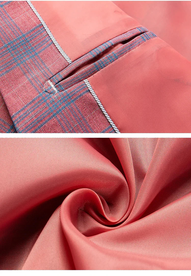 Guillano | Eleganter Karo-Blazer in Rosa