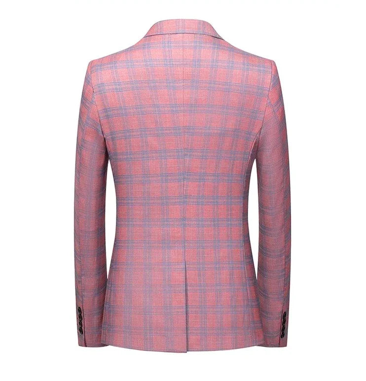 Guillano | Eleganter Karo-Blazer in Rosa