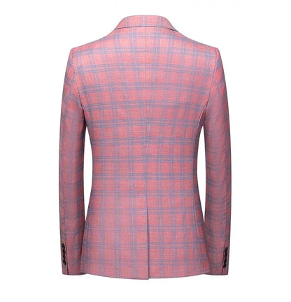 Guillano | Eleganter Karo-Blazer in Rosa