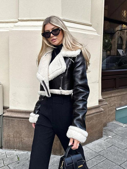 Anna | Warme Kunstlederjacke