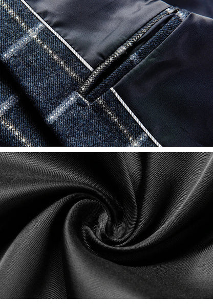 Milano | Eleganter Karo-Blazer in Dunkelblau