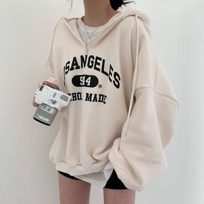 Oversized Hoodie mit „Los Angeles“ Print – Sportlich, Lässig & Cozy