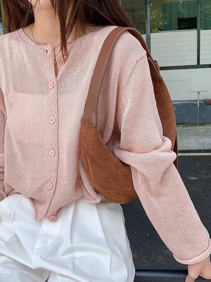 Lene | Halbmond-Tasche aus Wildleder