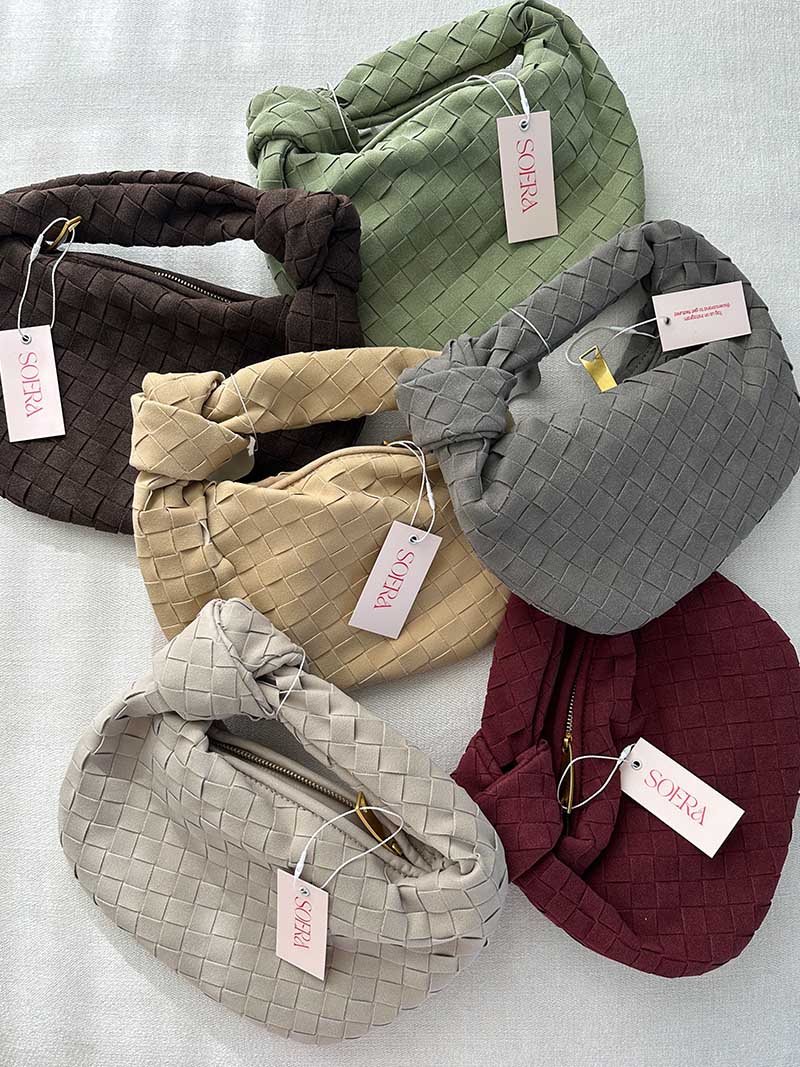 Ilyse | Geflochtene Mini-Tasche aus Wildleder