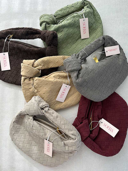 Ilyse | Geflochtene Mini-Tasche aus Wildleder