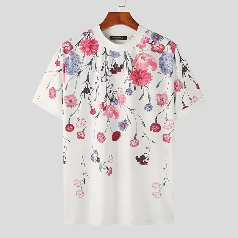 Damiano | Florales Kurzarmshirt für Herren