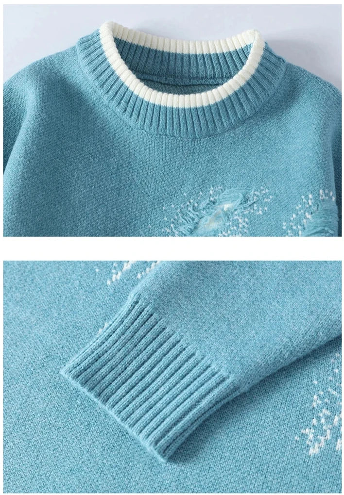 Raphael | Moderner Distressed-Look Pullover für Herren