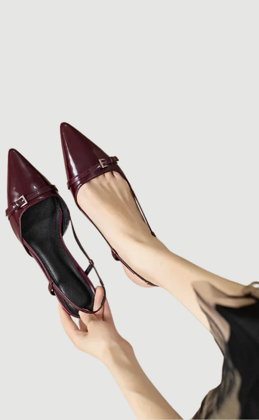 Silke |  Lackleder Sandalen mit Mittlerem Absatz