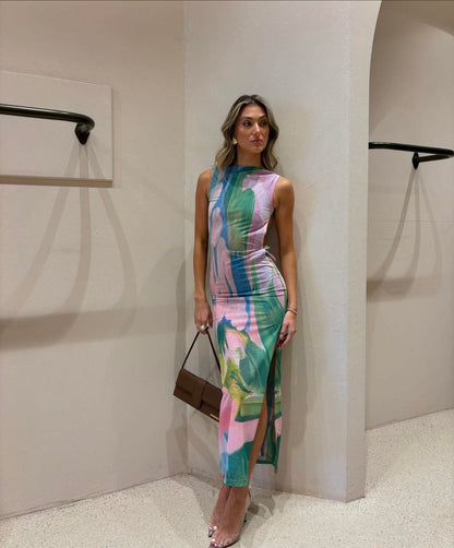 Hannelore | Sinnliches Maxikleid mit verführerischem Rückenausschnitt