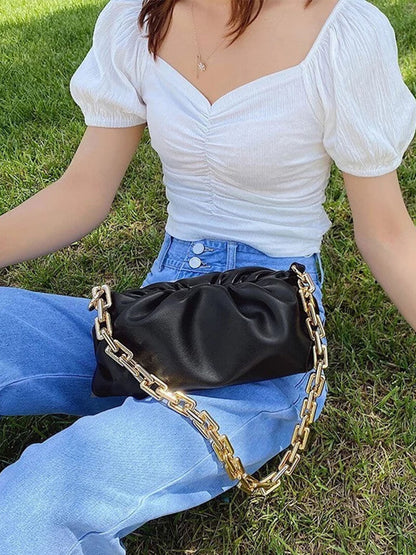 Verena | Moderne Damen-Tasche mit goldener Kette