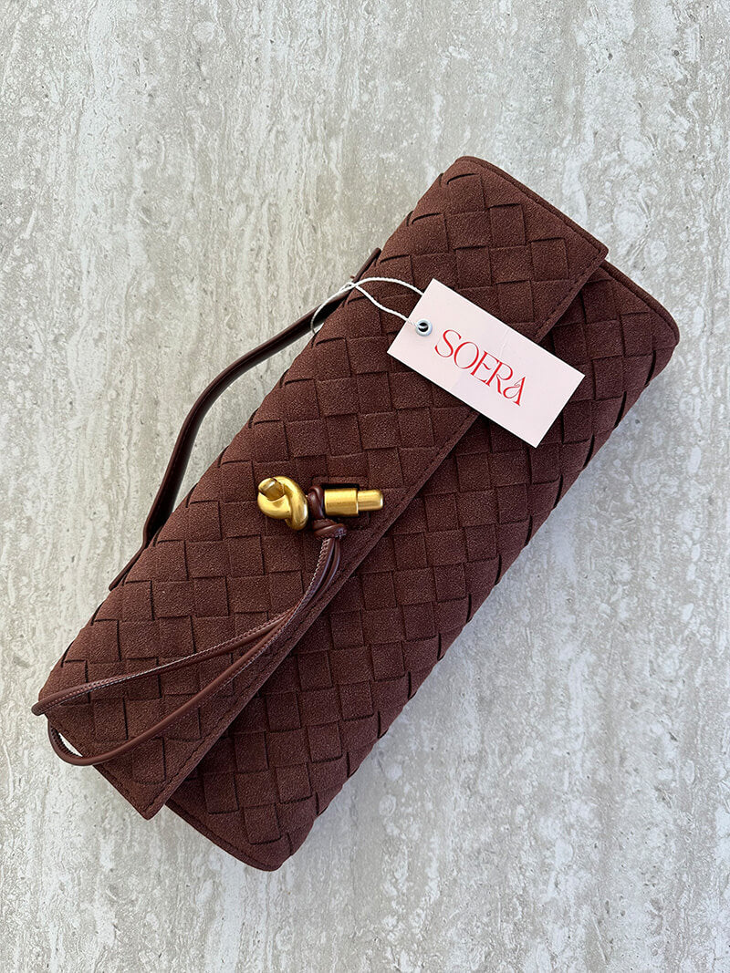 Finja | Geflochtene Clutch aus Kunstleder