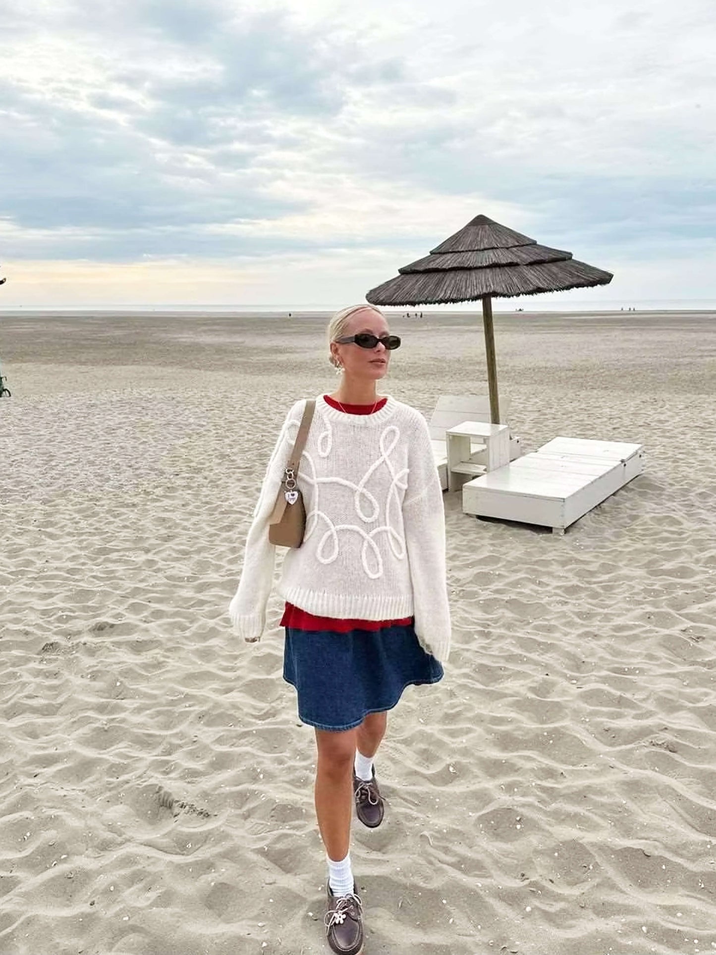 Damen Strickpullover – Oversize Pullover mit Strickmuster für stilvolle Outfits