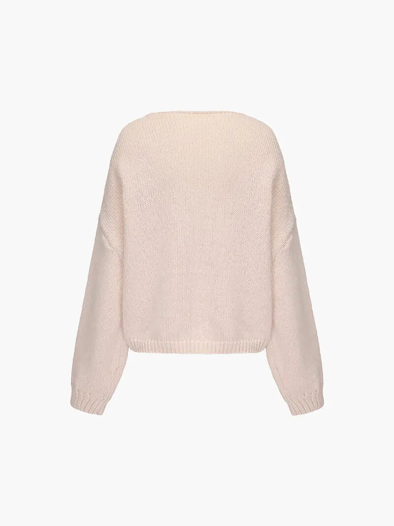 Rahel | Weiche Strickjacke mit Schleife