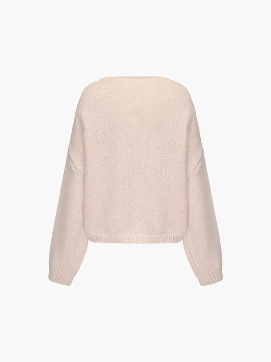 Rahel | Weiche Strickjacke mit Schleife