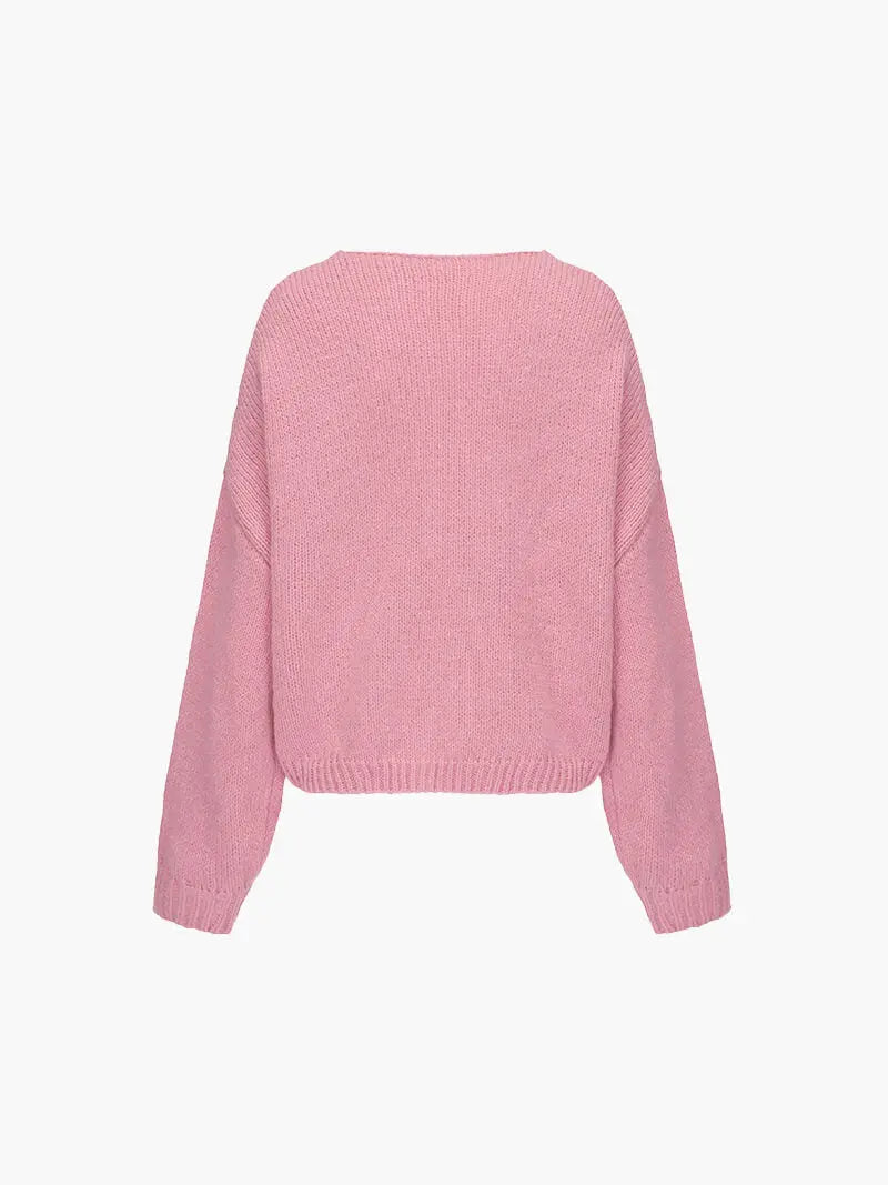 Rahel | Weiche Strickjacke mit Schleife