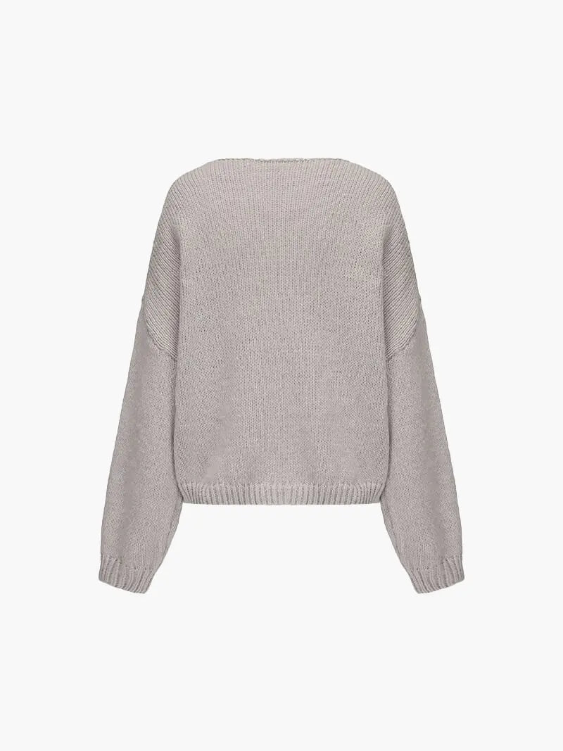 Rahel | Weiche Strickjacke mit Schleife